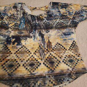 New Directions short sleeve embellished top